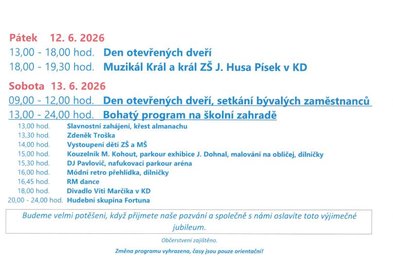 OSLAVA 200&nbsp;LET Základní a&nbsp;Mateřské školy ve&nbsp;Střelských Hošticích