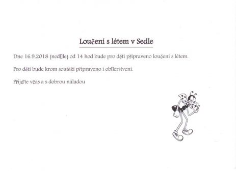 Loučení s létem v Sedle